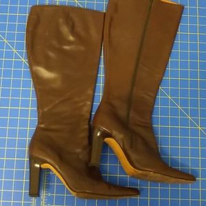 J. Crew wide-calf leather boots. 9.5